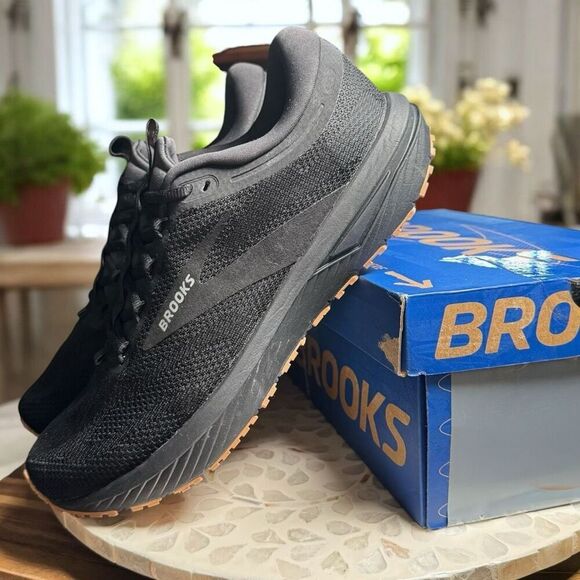 Brooks Revel 7 Supportive Running Shoes Men’s Size 11.5 EU 45.5 Black/Gum Sole N - Picture 5 of 14